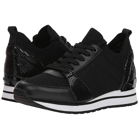 billie knit trainer michael kors black|Michael Kors Billie Knit Trainer Sneakers .